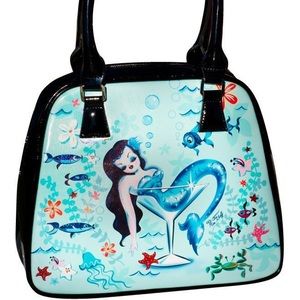 Martini Mermaids Trapezoid Purse
